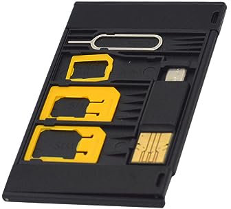 HOMSFOU Kit Adaptador Sim OTG para Móvil y Tablet, 5 Piezas De Adaptadores Nano a Micro, Material Duradero, Tamaño Compacto, Colores Aleatorios, Uso Portátil para Viajeros y Usuarios Móviles