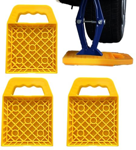 Juego de 4 almohadillas de soporte para gato de coche, bloques de nivelación antideslizantes para autocaravana, remolque, , viajes, camping, viajes, playa, piscina, estacionamiento, picnic