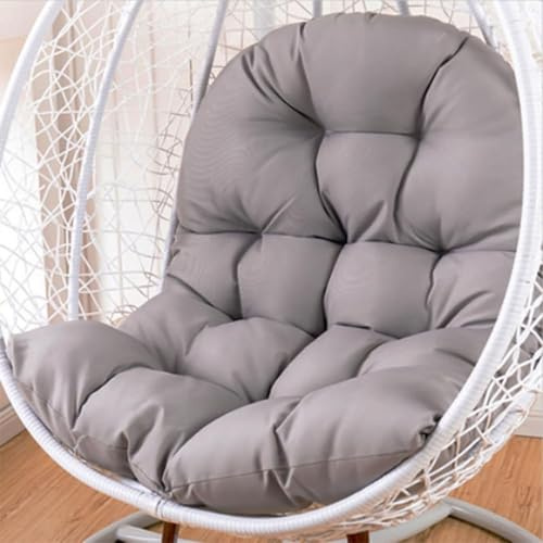 Generisch Ersatzkissen Für Hängesessel Sitzauflage, Garten Polster Auflage für Hängeschaukel Outdoor Kissen Outdoor Ersatzbezug für Hängekorb Hängestuhl Schaukel Korb Rückenkissen,Light Gray