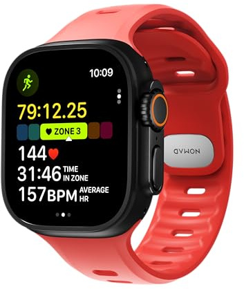 NOMAD Tempo Band Apple Watch Ultra 3 och 2 Band, sportband för Apple Watch, kompatibel med nya serier 11, Ultra, 2 och 3, serie 1-11 och SE iWatch, Krossa, 49mm