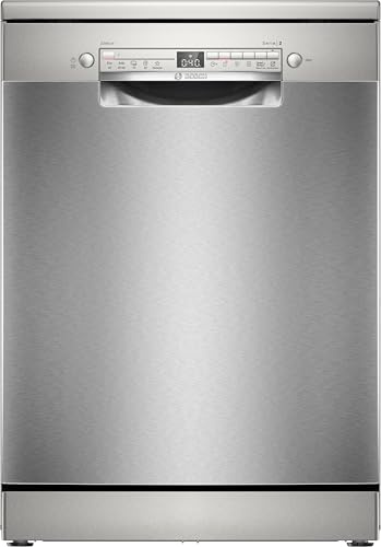 Bosch - Lavavajillas Libre Instalación, Serie 2, 13 servicios, 60 cm de ancho, Home Connect, Extra Secado, Silencioso, acero inoxidable, SMS2HTI06E