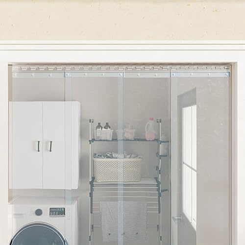 WEMYUFURN Edelstahl Klemmleisten für PVC Streifenvorhänge - Robuste Montagehalterung mit langlebiger Pendelblech Befestigung für einfache Installation