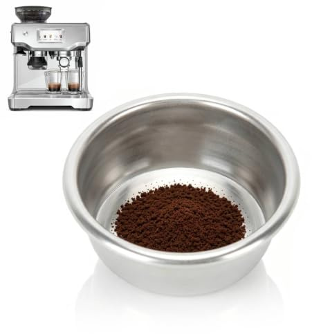 Cesta de filtro de café sin presión, Tazón colador de malla ultrafina de acero inoxidable 304 de 53 mm Cafetera profesional Compatible con cafeteras Breville 870 y La Spaziale