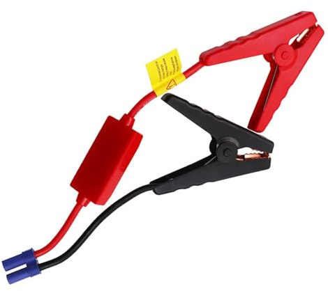Cavo jumper - Cavo booster da 32 cm, che impedisce la ricarica inversa | Cavi ausiliari isolati per autoveicoli con connettore a spina PP con forte clip a, cavi di avviamento per batterie