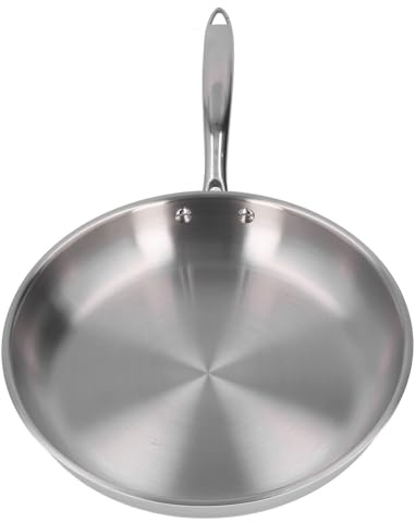 Alomejor Padella da Antiaderente di qualità Professionale per Chef Domestico in Acciaio Inossidabile 304 (26CM)