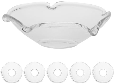 Hemobllo Tropfenfänger für Kerzen aus Glas 6 Stück Runde Wachsauffangschalen für Spitzkerzen Hitzebeständig und Tropfauffangend für Home Gatherings und Festliche Anlässe
