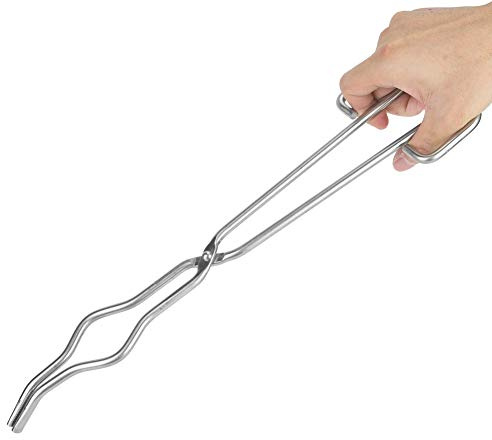 LUCKDANO Degeltång Pincett Rostfritt Stål Degeltångtång 250 Mm 9,84 Tum Professionell Gripbägarhållare för Laboratoriebruk (400 mm)