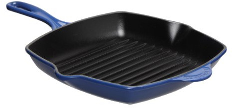 Le Creuset 10.25-Inch Square Skillet Grill, Cobalt