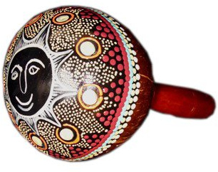 Marakas Rassel Shaker Kokosnuss Dotpaint