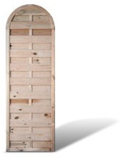 Holzzaun Zaunelement mit Bogen Maß 60 x 180 auf 150 cm (Breite x Höhe) aus Kiefer/Fichte Holz; druckimprägniert Berlin Bogen