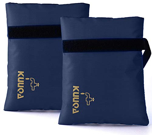 KUUQA 2 Pieces Outside Tap Cover Frost Protector Faucet Cover Winter Tap Jackets for Freeze Protection, Deep Blue