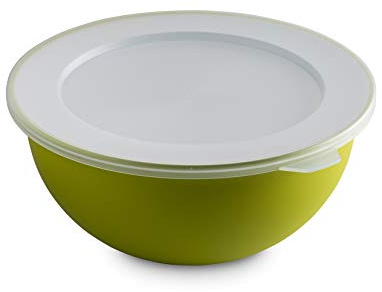 omada Design Schüssel (1,5 Liter) mit Deckel aus Polypropylen und Integrierten Antimikrobiellen Mitteln eliminiert Bakterien und Pilze, Sanaliving
