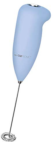 Clatronic® elektrischer Milchaufschäumer | Mixer | Milchschaum in Sekundenschnelle | Milchaufschäumer | Soft - Touch - Gehäuse | Stab | mit Edelstahl - Schaumschläger | MS 3089 blau