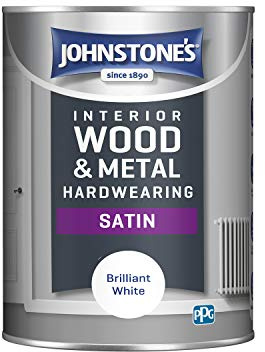 Johnstone's Hardwearing Satin, Brilliant White, 1.25L