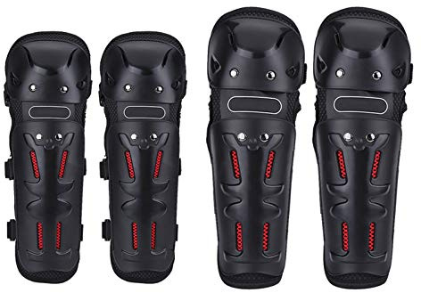 BSD1002 4 Stück MTB Knieschützer Ellbogenschützer Motocross Motorrad Radfahren Ellenbogen Knie Protektor Schutzausrüstung