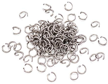 Cheriswelry Offene Biegeringe 5 mm, 1000 Stück, 304 Edelstahl, ungeschweißte O-Ringe, Verbinder für DIY Schmuck, Basteln, Schlüsselanhänger