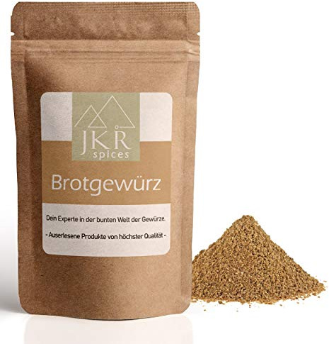 JKR Spices Brotgewürz 450g - CO² neutral Verpackt - fein gemahlene Brotgewürzmischung - Brot Gewürze zum Verfeinern von Brot, Brötchen und feinen Backwaren - Qualitäts Brotgewürze
