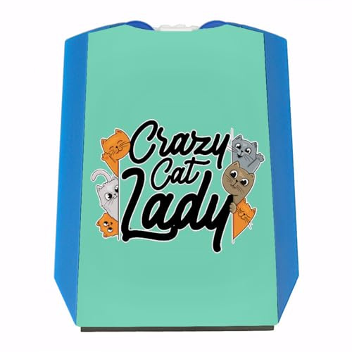 speecheese Katzen Parkscheibe Crazy Cat Lady für Katzenliebhaber als Bunte Alternative zum Führerschein Katze Eiskratzer Haustier niedlich