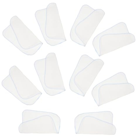 Toyvian 10 Piezas Pañuelo De Gasa De Algodón Toalla Para Baba Toallita Facial De Algodón Puro Pañuelos Para Toallas Faciales De Gasa De Para Uso Diario