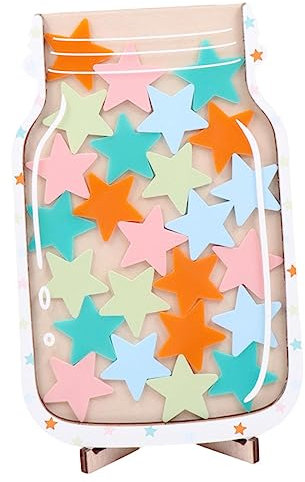 perfk Belohnungsglas mit, Belohnungsstern, Belohnungstafel für positives Verhalten, für Kleinkinder, Anreizglas für Klassenzimmer und