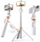 OOHHEE Newest 62 Phone Tripod, Extendable Tube Travel Tripod with Remote, Fit for iPhone 14 Pro Max/14 Pro/13 Pro Max/Samsung S22 (Orange & White)
