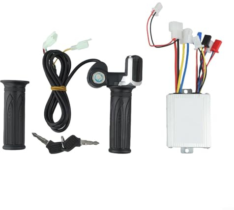 Kit de agarre del acelerador de controlador cepillado 24-48V 250W-1000W Controlador de velocidad del motor cepillado y agarre del acelerador con juego de llaves de bloqueo para scooter de bicicleta