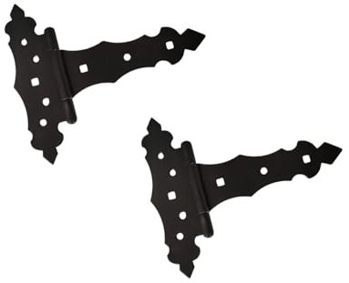 Kreuzgehänge Retro Antik Set Türbeschlag Ladenband Beschlag 200mm schwarz 2 Stück