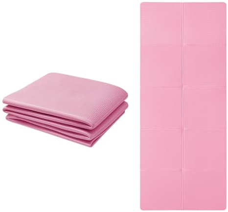 Good Nite Tappetino da yoga pieghevole, antiscivolo, portatile, pieghevole, leggero, per ginnastica, pilates, sport, viaggi, yoga, 183 x 61 x 0,6 cm (rosa)