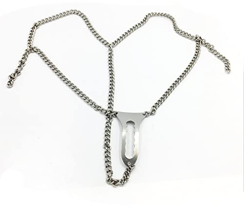 Damen Edelstahl Unsichtbar Chastity Belt Einstellbar 60-90CM Keuschheit Hosen Keuschheitskäfig Frau mit Schloss Unsichtbar Keuschheitsgürtel Sklave Sexspielzeug für Frauen