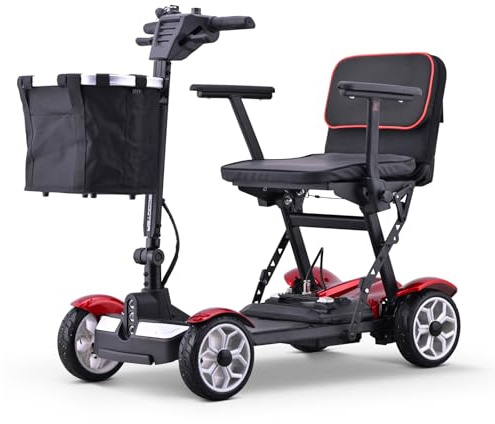 4-Rad-Mobilitätsroller,Reisemobilitätsroller Für Den Kofferraum,Zusammenklappbarer Mobilitätsroller,Belastung 150 Kg/331 Lbs,Aluminiumlegierungsmaterial,Für Senioren Und Erwachsene A