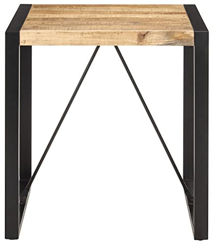 Esszimmertische Gartentisch Groß Couchtische Office Desk - Esstisch 70x70x75 cm Raues Mango-Massivholz für Büro Küche Party Garten