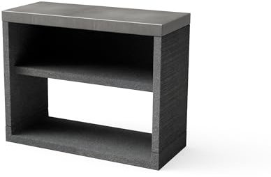 TUOZI – MODULO STAND NERO VENIT 110 per barbecue da lavoro prefabbricato (grigio scuro – 110 x 47 x 47 cm) – Uso esterno