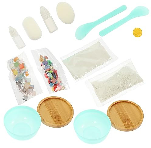 TEHAUX Kit Mosaico per Bambini Confezione da 2 Materiali per Lavori Artigianali Set Mosaico