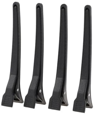 OFFIGAM Épingles à Cheveux Serrées Plastiques Mats 12 Pièces Noires Clips Résistants pour Coiffure Unisexes Usage Professionnel et Personnel