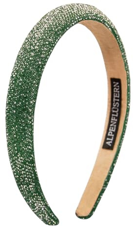 Alpenflüstern Trachten-Haarreif Glitzer breit - Damen Haarschmuck, Haarband rutschfest fürs Dirndl (in traditionellen Farben) ADV149 ((grün))