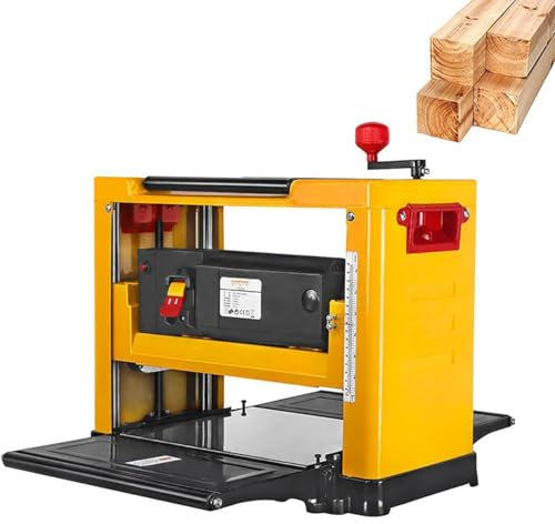 Cepilladora eléctrica de escritorio, cepilladora de espesor, de mesa eléctrica, de escritorio de 13 pulgadas, 8000 rpm, multiángulo, ajustable, herramienta de corte de madera para el hogar