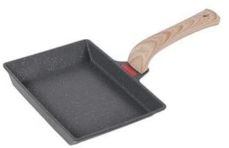 Padella quadrata antiaderente for frittate, padella Tamagoyaki, padella giapponese for frittate, for cucinare, cuocere al forno, friggere, distribuzione uniforme del calore, facile da pulire, leggera,