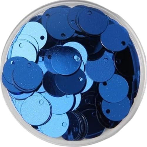 Paillettes In Plastica Paillettes 10/15/20/25/30mm PVC rotonde piatte sciolte Accessori for cucito e artigianato for matrimoni 50g(Blue,20mm)