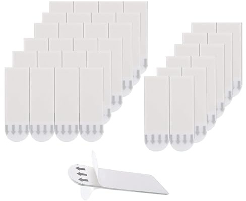 ZALAOR 36Pcs Wall Picture Frame Hanging Strips – No Nails Adhesive Heavy Duty Picture Hanging Strip – Waterproof Wall Stickers for Frames Posters Mirrors and Decorations (Small 46 x 16mm)