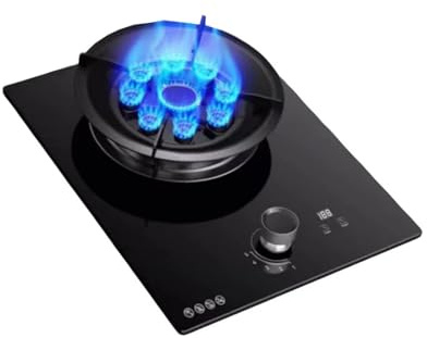 Cuisinière À Gaz De Camping 5,2 KW, Cuisinière À Gaz Portable 1 Brûleur, Minuterie Indépendante Des Deux Côtés, Avec Protection Contre L'extinction Et Support À Casseroles En Fonte(LPG)