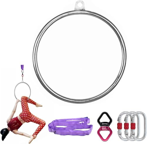 PRIOR FITNESS Mini Aerial Lyra Hoop,SGS Certified Small 19in Aerial Hoop