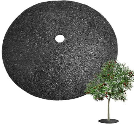 Aro de Árbol para Mantillo Cubierta Reutilizable de Tela No Tejida | Protector Vegetal para Árboles Control de Malezas para Exteriores