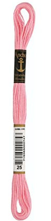 Anchor Sticktwist 4635000-00025 rose Stickgarn, 100 % Baumwolle