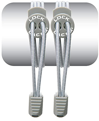 LOCK LACES Unisex's (Elastic Shoelace and Fastening System) (Grey), Cool Gray, 48-Inch