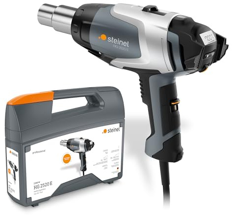 Steinel HG 2520 E pistolet à air chaud en mallette, décapeur thermique professionnel, câble 3 m, écran LCD, 700°C|500 l/min, 2300 W, 220 V