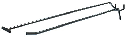 GERSO 50 Stück Lochwandhaken Länge = 30cm mit Pendeletikettenträger glanzverzinkt Einzelhaken