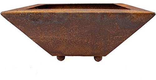 Rost Pflanzschale quadratisch 35 x 35 x 16 cm Gartendeko Edelrost