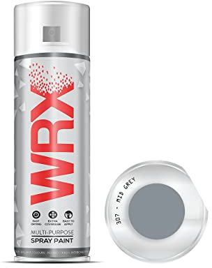 WRX Spray Paint - Mid Grey - 400 ml Quality Brilliant Colours Perfect Finish Brilliant All Purpose Interior/Exterior, Art, Crafts, Auto, Home Furniture, Garden, Radiator Paint 400ml
