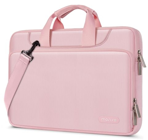 MOSISO Maletín Portátil, 360 Protectora Bolsa Bandolera Laptop | Mangas a Juego con Cinturón