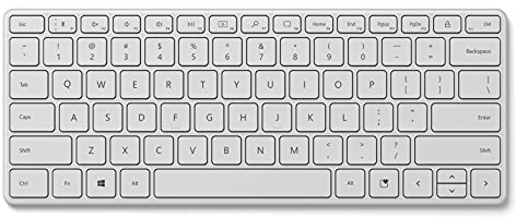 Microsoft Designer Compact Keyboard (deutsches QWERTZ Tastaturlayout, Monza Grau, kabellos)